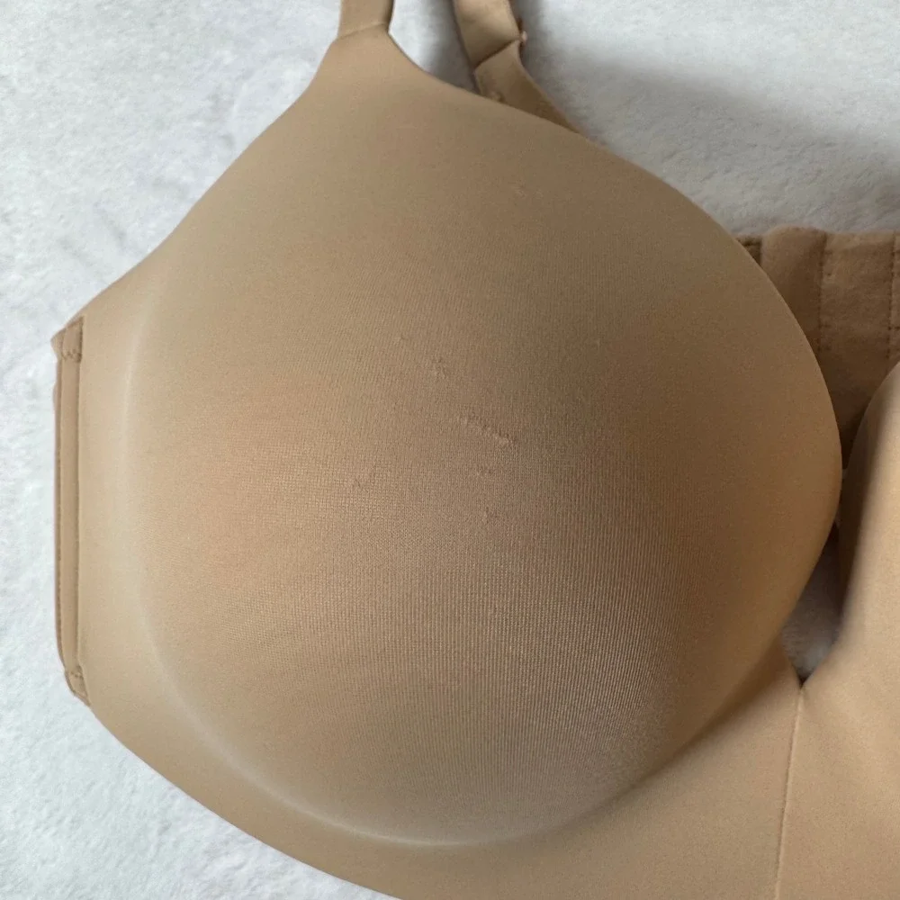 Cacique Simply Wire Free Plunge Bra Women 46DD Beige Wireless Good 1094485-5648 - Picture 8 of 8
